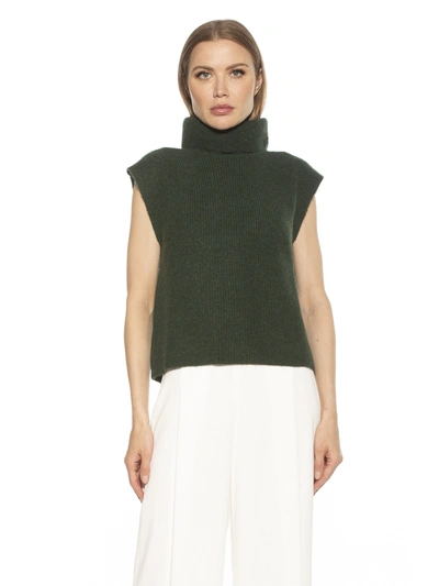 Alexia Admor Jaylani Sleeveless Turtleneck Sweater In Emerald