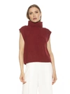 Alexia Admor Jaylani Sleeveless Turtleneck Sweater In White