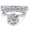 Pompeii3 Certified 7.19ct Diamond Engagement Eternity Wedding Ring Lab Grown White Gold In Multi