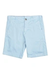 Benson Como Chino Shorts In Pale Blue In Blue