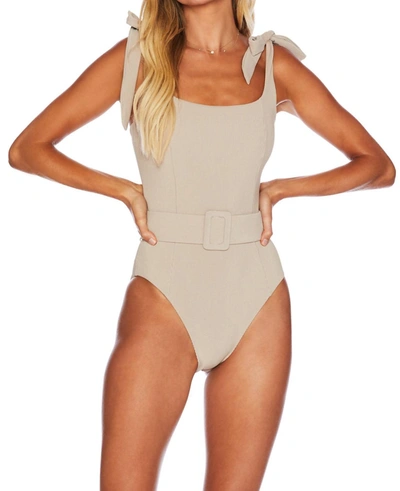 Beach Riot Sydney One-piece Swimsuit In Beige