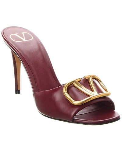 Valentino Garavani Vlogo Signature 90 Leather Sandal In Red