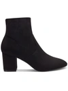 CHARTER CLUB BLACK WOMENS BLOCK HEEL LACELESS ANKLE BOOTS