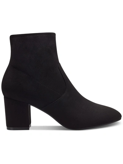 Charter Club Black Womens Block Heel Laceless Ankle Boots