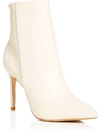 Schutz Mikki Leather Pointed-toe Booties In White