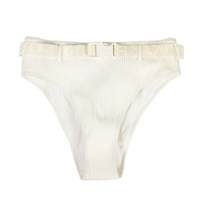 Off-white White Ribbed Bikini Bottom