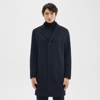 Theory Almec Coat In Double-face Wool-cashmere In Baltic