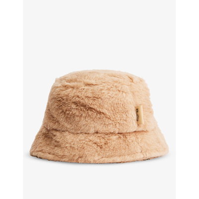 Max Mara Figura Alpaca, Wool, And Silk Bucket Hat In Honey