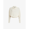 Allsaints Ridley Cropped Sweater In Chalk White