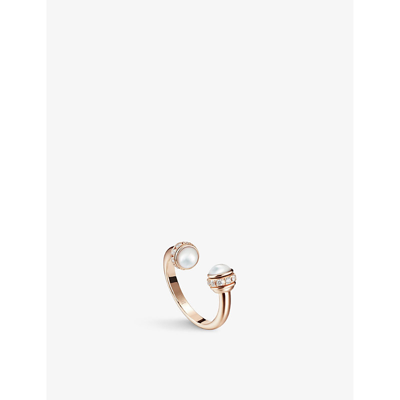Piaget Womens Rose Gold Possession 18ct Rose-gold, 0.2ct Brilliant-cut Diamond And Pearl Ring