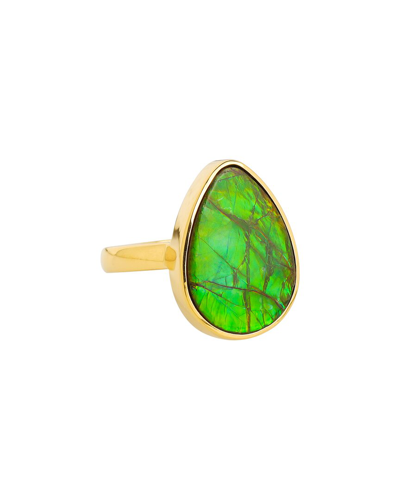 Tiramisu 14k Over Silver 7.70 Ct. Tw. Ammolite Ring