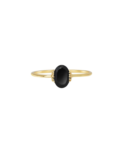 Tiramisu 14k Black Spinel Ring