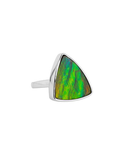 Tiramisu Silver 9.25 Ct. Tw. Ammolite Ring