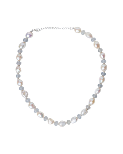 Tiramisu Silver Gemstone Necklace