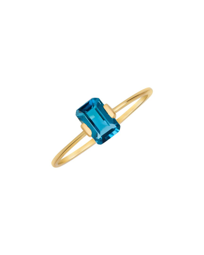 Tiramisu 14k London Blue Topaz Ring