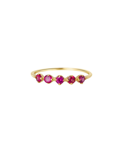 Tiramisu 14k Rhodolite Garnet Ring