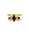 Tiramisu 14k Over Silver Black Onyx Ring