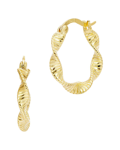 Savvy Cie 18k Plated Twist Earrings In Gold