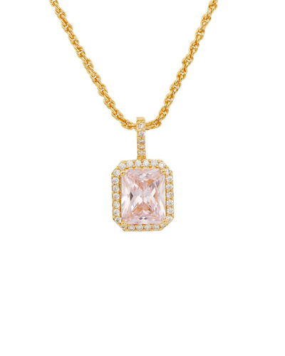 Savvy Cie 18k Plated Cz Large Pendant Necklace