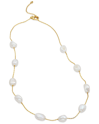 Savvy Cie 18k Plated 5-7mm Pearl Necklace
