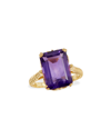 SAVVY CIE SAVVY CIE 18K OVER SILVER 7.25 CT. TW. AMETHYST RING