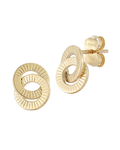 Ember Fine Jewelry 14k Dainty Ribbed Duo Love Knot Studs