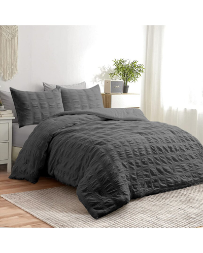 Peace Nest All Season Bubble Ruched Down Alternative Comforter Set