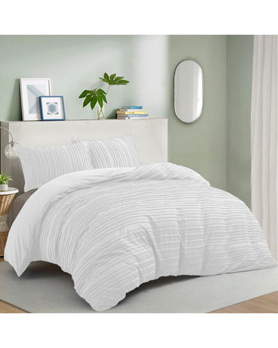 Peace Nest Striped Clipped Jacquard Duvet Cover Set