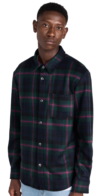 Apc New Valerian Shirt Dark In Kaf - Dark Green