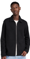 Nn07 Nn.07 "isak" Merino Wool Overshirt In Black