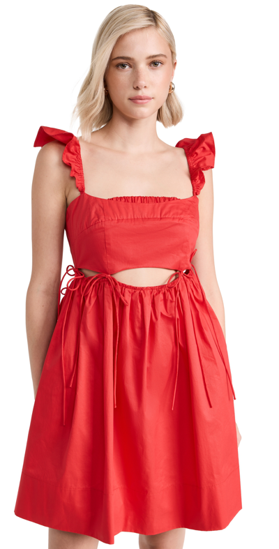 Allina Liu Tamago Dress In Tomato