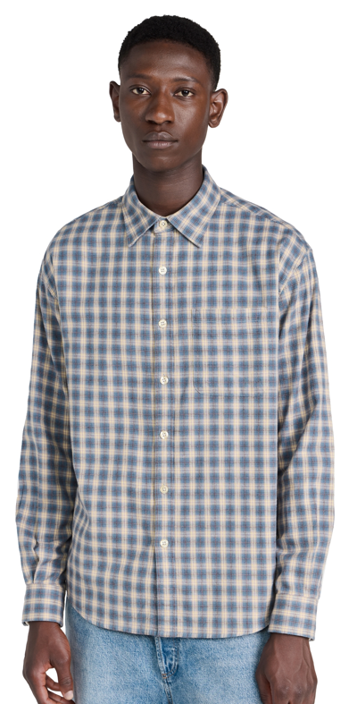 Nn07 Deon Flannel Shirt In Beige