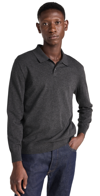 THEORY GORIS POLO SHIRT DARK GREY MELANGE