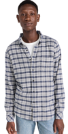 Rails Reid Regular Fit Plaid Stretch Cotton Button-down Shirt In Faded Navy Melange