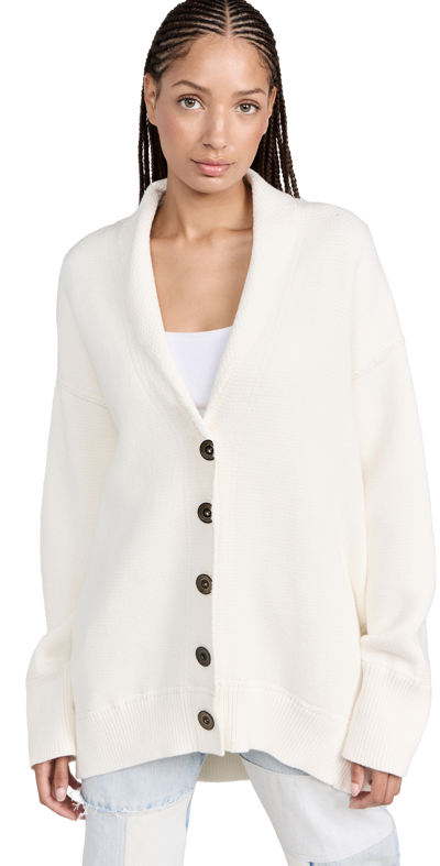 Free People Chamomile Cocoon Cardigan In White