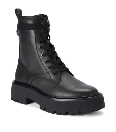 Kurt Geiger Leather Matilda Biker Boots In Black