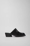 CAMPER BONNIE LEATHER CLOG IN BLACK, WOMEN'S AT URBAN OUTFITTERS