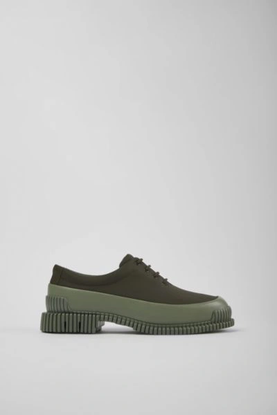 Camper Pix Contrasting-sole Lace-up Shoes In Green