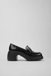 Camper Thelma Chunky Leather Loafers In Black/white