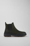Camper Brutus Trek Leather Ankle Boots In Dark Green