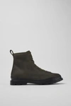 Camper Brutus Lace-up Chunky Ankle Boots In Dark Green