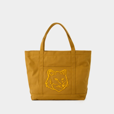 Maison Kitsuné Klassische Tote Bag Fox Head - Maison Kitsune - Leinwand - Braun In Brown