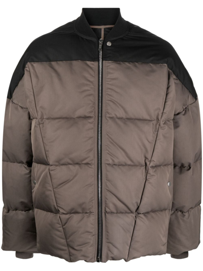 Rick Owens Fligh Down Jacket In Gray