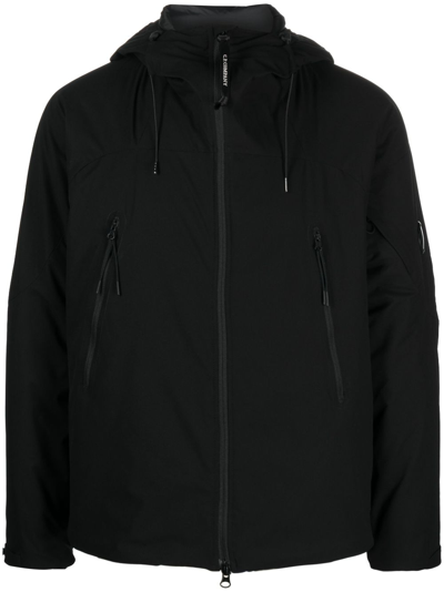 C.p. Company Pro-tek Padded Hooded Jacket In Black
