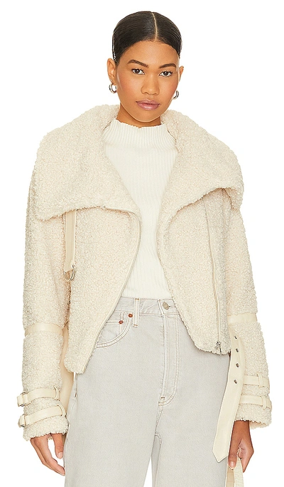 Tularosa Bailey Moto Jacket In Neutral