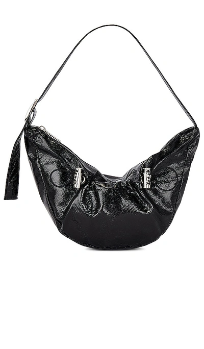 8 Other Reasons Faux Leather Crescent Bag In Black