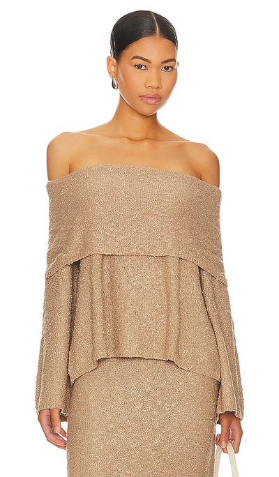 Lpa Elvi Off Shoulder In Tan
