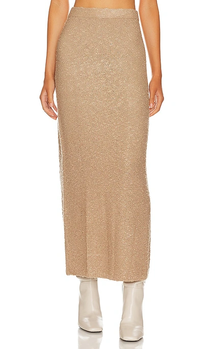 Lpa Milas Maxi Skirt In Tan