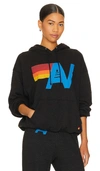 Aviator Nation Relaxed Fit Logo Hoodie In Black