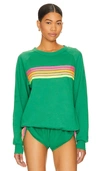 AVIATOR NATION X REVOLVE 5 STRIPE CREW SWEATSHIRT